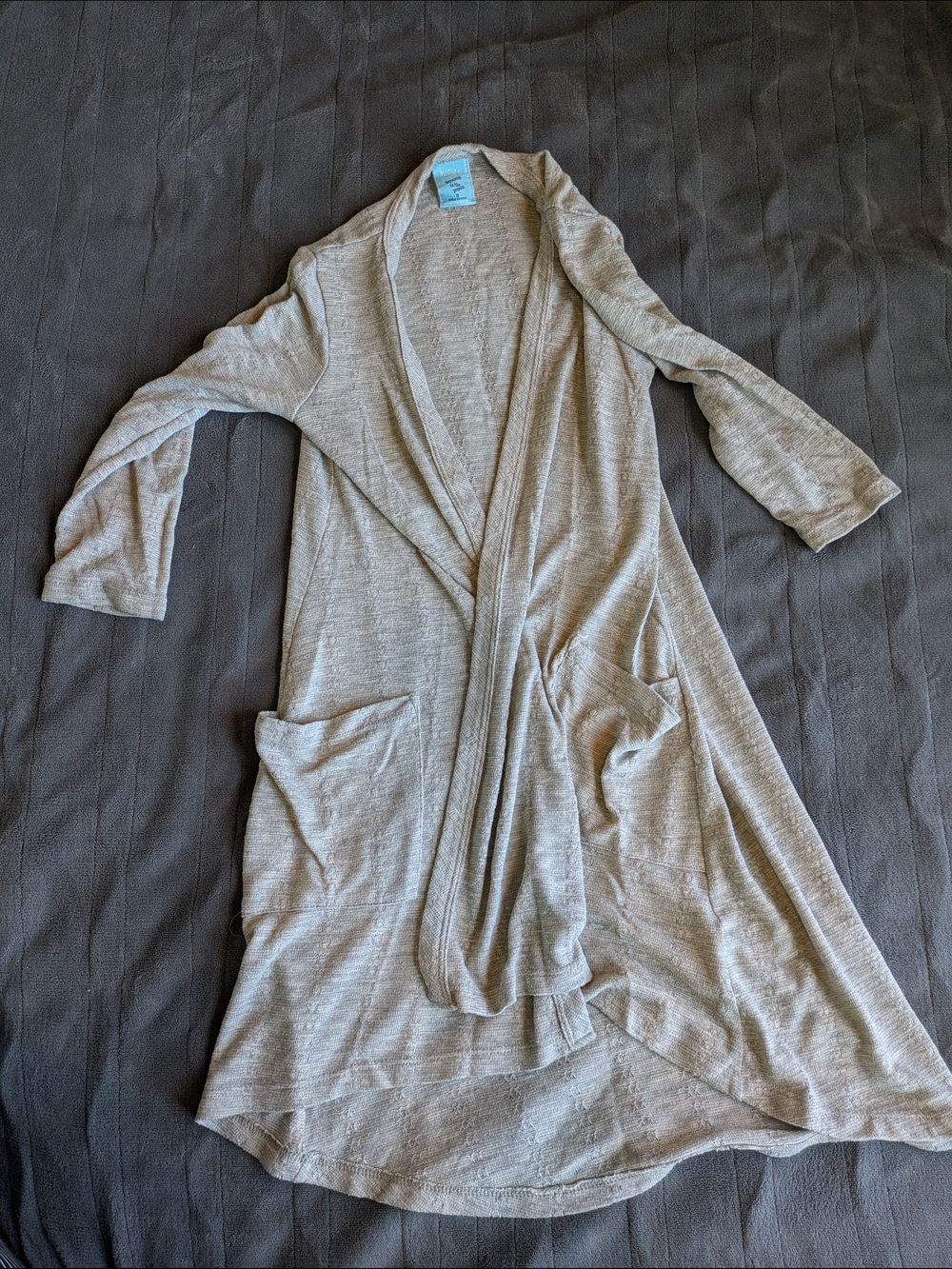 h.i.p. Light Beige Open Front Long Cardigan Shrug